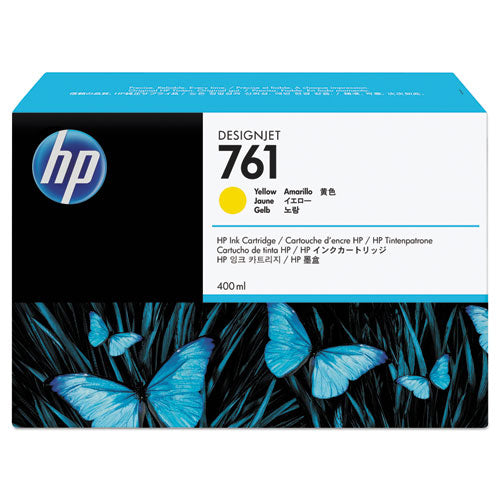 HP 761, (CM992A) Yellow Original Ink Cartridge-(HEWCM992A)