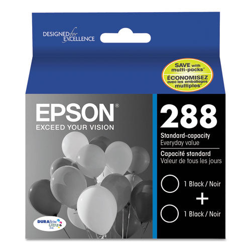 T288120-D2 (288) DURABrite Ultra Ink, Black, 2/Pack-(EPST288120D2)