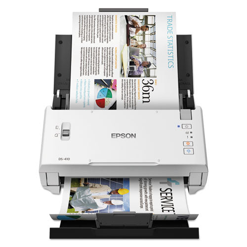 DS-410 Document Scanner, 600 dpi Optical Resolution, 50-Sheet Duplex Auto Document Feeder-(EPSB11B249201)