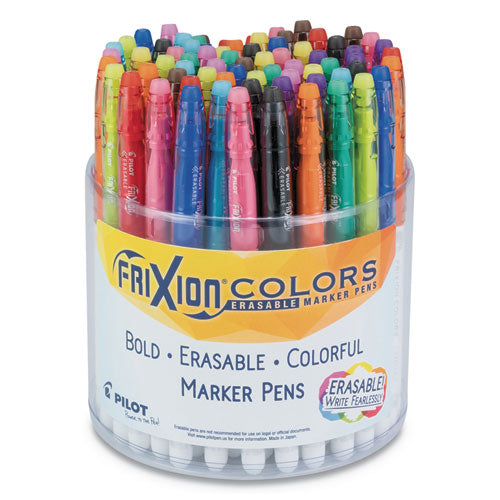 FriXion Colors Erasable Porous Point Pen, Stick, Bold 2.5 mm, Assorted Ink and Barrel Colors, 72/Pack-(PIL85030)