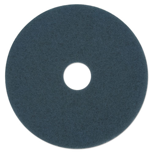 Scrubbing Floor Pads, 16" Diameter, Blue, 5/Carton-(BWK4016BLU)