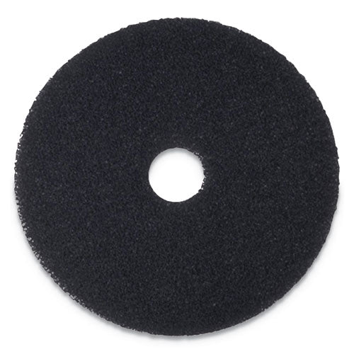 Stripping Floor Pads, 15" Diameter, Black, 5/Carton-(BWK4015BLA)