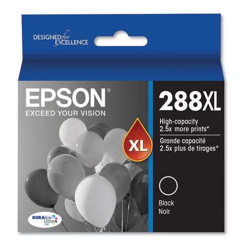 T288XL120-S (T288XL) DURABrite Ultra High-Yield Ink, 500 Page-Yield, Black-(EPST288XL120S)