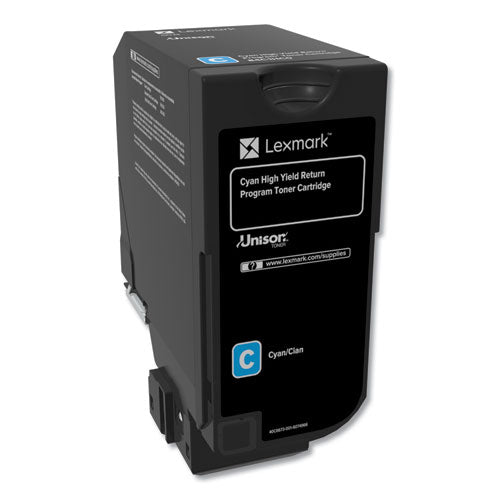 84C1HC0 Return Program Unison High-Yield Toner, 16,000 Page-Yield, Cyan-(LEX84C1HC0)