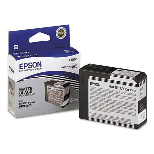 T580800 UltraChrome K3 Ink, Matte Black-(EPST580800)