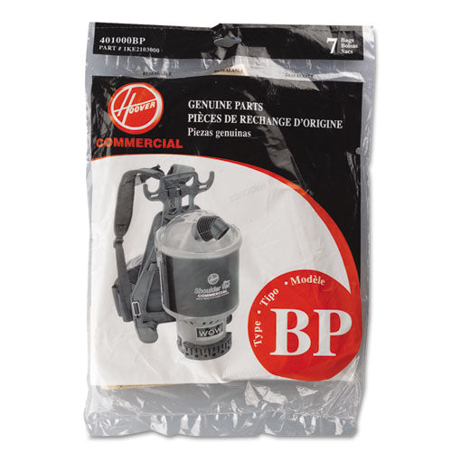 Disposable Paper Liner for Commercial Backpack Vacuum Cleaner, 7/Pack-(HVR401000BP)