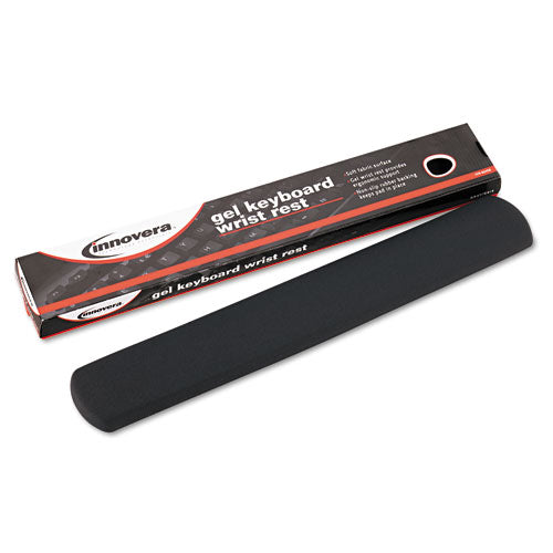 Fabric-Covered Gel Keyboard Wrist Rest, 19 x 2.87, Gray-(IVR50459)