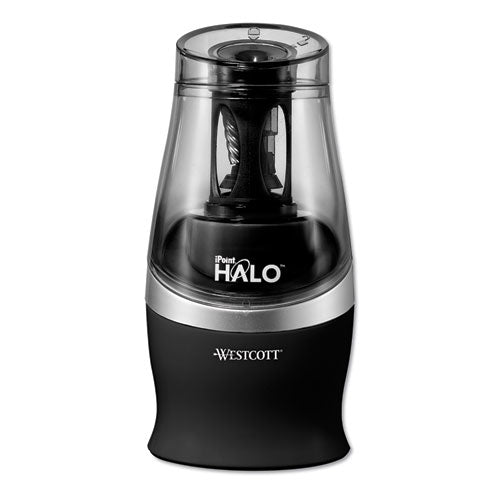 Halo Colored Pencil Non-Stick Electric Sharpener, AC-Powered, 3.5 x 6.75, Black/Silver-(ACM16894)
