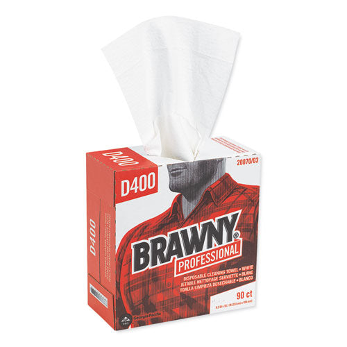 Medium Duty Premium DRC Wipers, 1-Ply, 9.25 x 16.3, Unscented, White, 90 Wipes/Box, 10 Boxes/Carton-(GPC2007003CT)