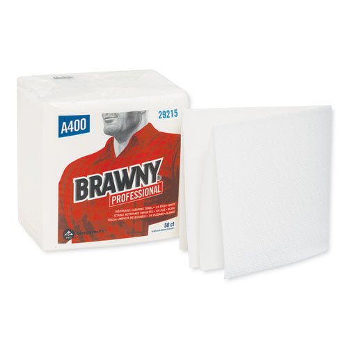 All Purpose Wipers, 13 x 13, White, 50/Pack, 16/Carton-(GPC29215)