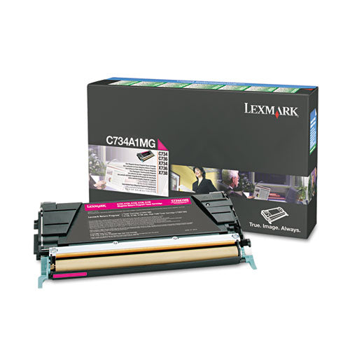 C734A1MG Return Program Toner, 6,000 Page-Yield, Magenta-(LEXC734A1MG)