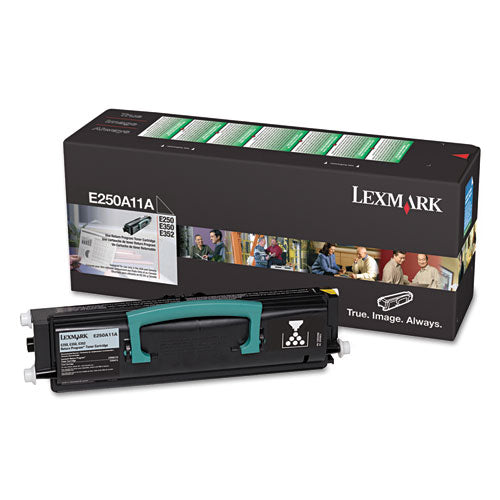 E250A11A Return Program Toner, 3,500 Page-Yield, Black-(LEXE250A11A)