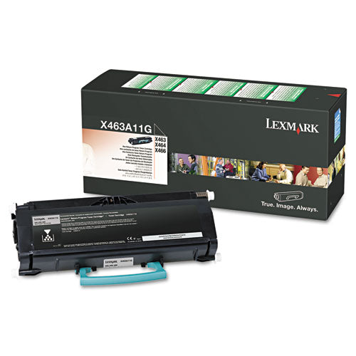 X463A11G Return Program Toner, 3,500 Page-Yield, Black-(LEXX463A11G)