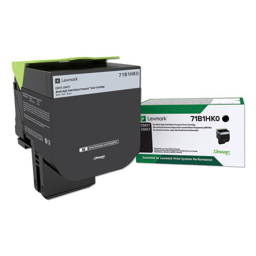 71B1HK0 Unison High-Yield Toner, 6,000 Page-Yield, Black-(LEX71B1HK0)