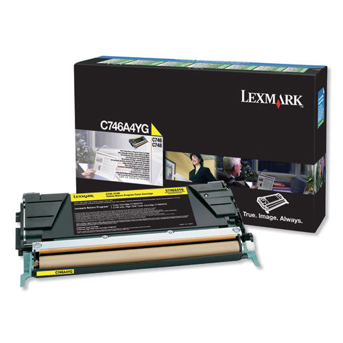 C746A1YG Return Program Toner, 7,000 Page-Yield, Yellow, TAA Compliant-(LEXC746A4YG)
