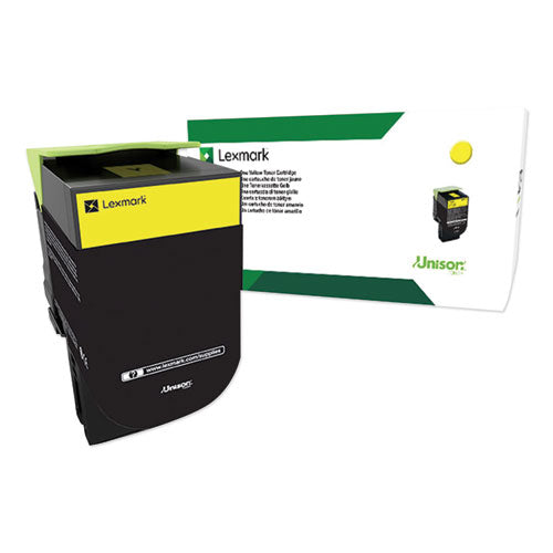 80C0XYG Return Program Extra High-Yield Toner, 4,000 Page-Yield, Yellow, TAA Compliant-(LEX80C0XYG)