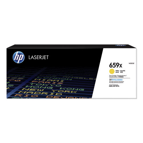 HP 659X, (W2012X) High-Yield Yellow Original LaserJet Toner Cartridge-(HEWW2012X)