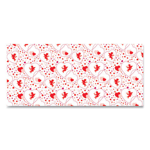 Corobuff Corrugated Paper Roll, 48" x 25 ft, Cupids Hearts-(PAC0012111)