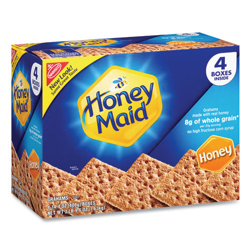 Honey Maid Honey Grahams, 14.4 oz Box, 4 Boxes/Pack, Ships in 1-3 Business Days-(GRR22000442)
