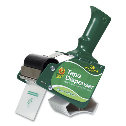 Extra-Wide Packaging Tape Dispenser, 3" Core, For Rolls Up to 3" x 54.6 yds, Green-(DUC1064012)