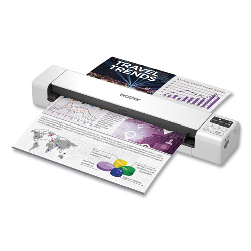 DS-940DW Duplex and Wireless Compact Mobile Document Scanner, 600 dpi Optical Resolution, 1-Sheet Duplex Auto Document Feeder-(BRTDS940DW)