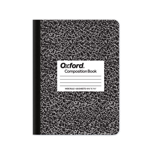 Composition Book, Wide/Legal Rule, Black Marble Cover, (100) 9.75 x 7.5 Sheets-(TOP63795)