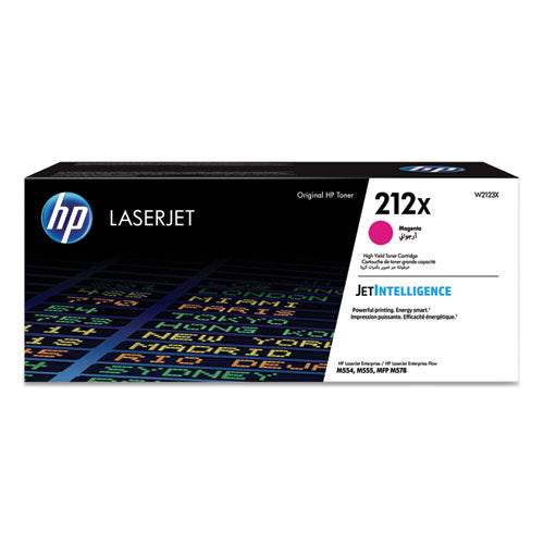 HP 212X, (W2123X) High-Yield Magenta Original LaserJet Toner Cartridge-(HEWW2123X)
