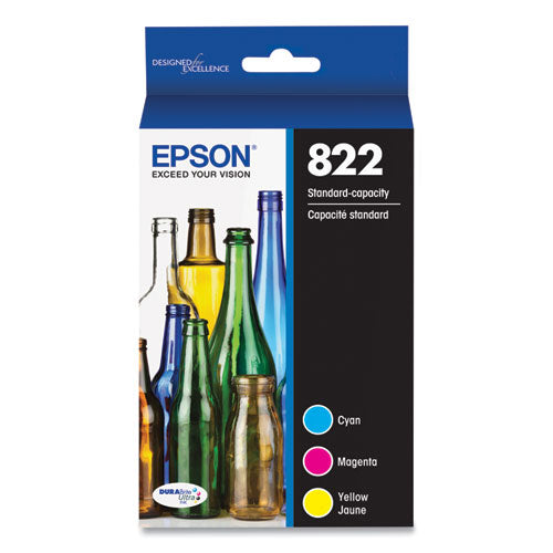 T822520-S (T822) DURABrite Ultra Ink, 240 Page-Yield, Cyan/Magenta/Yellow-(EPST822520S)