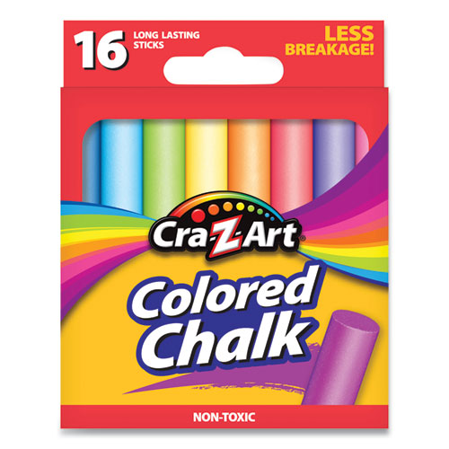 Colored Chalk, Assorted Colors, 16/Pack-(CZA1080148)