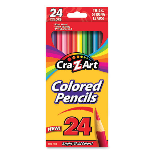 Colored Pencils, 24 Assorted Lead/Barrel Colors, 24/Pack-(CZA1040348)