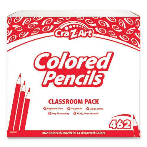 Colored Pencils Classpack, 14 Assorted Lead/Barrel Colors, 14 Pencils/Set, 33 Sets/Carton-(CZA740021)