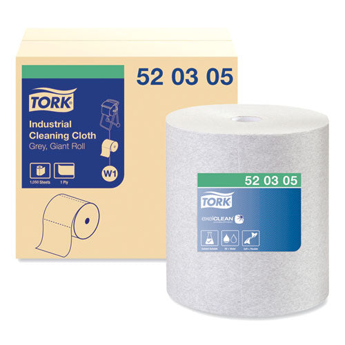 Industrial Cleaning Cloths, 1-Ply, 12.6 x 13.3, Gray, 1,050 Wipes/Roll-(TRK520305)
