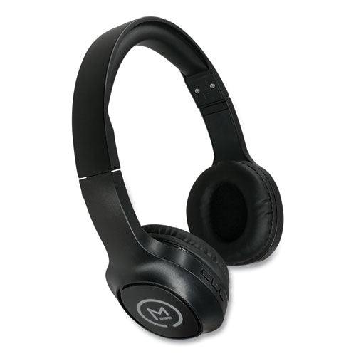 TREMORS Stereo Wireless Headphones with Microphone, 3 ft Cord, Black-(MHSHP4500B)