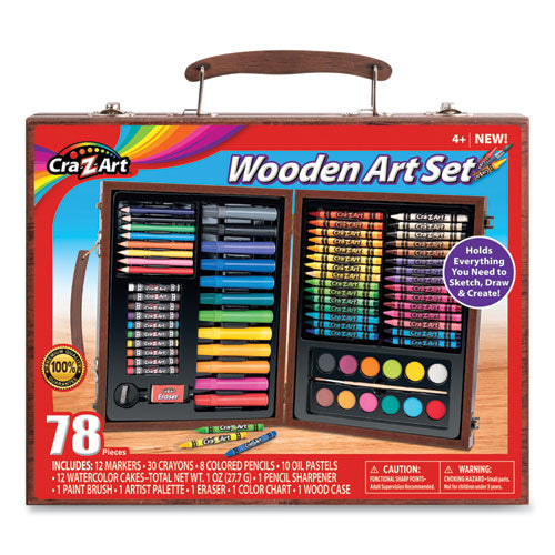 Wooden Art Set, 78 Pieces-(CZA111286)