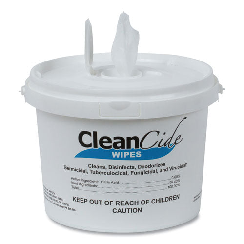 CleanCide Disinfecting Wipes, 1-Ply, 8 x 5.5, Fresh Scent, White, 400/Tub, 4 Tubs/Carton-(WXF3130B400DCT)