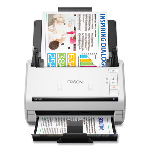 DS-530 II Color Duplex Document Scanner, 600 dpi Optical Resolution, 50-Sheet Duplex Auto Document Feeder-(EPSB11B261202)