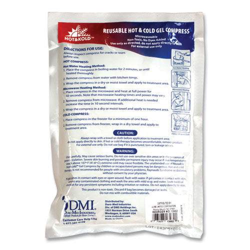 Reusable Hot/Cold Pack, 8.63 x 8.63, White-(FAO13462)