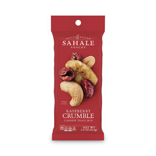 Glazed Mixes, Raspberry Crumble Cashew Trail Mix, 1.5 oz Pouch, 18/Carton-(SMU900362)
