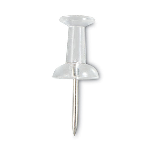 Clear Push Pins, Plastic, Clear, 0.38", 400/Pack-(UNV31306)