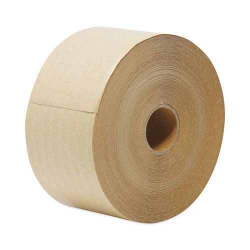 Glass-Fiber Reinforced Gummed Kraft Sealing Tape, 3" Core, 3" x 375 ft, Brown, 8/Carton-(UNV7300)