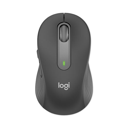 Signature M650 Wireless Mouse, Large, 2.4 GHz Frequency, 33 ft Wireless Range, Right Hand Use, Graphite-(LOG910006231)