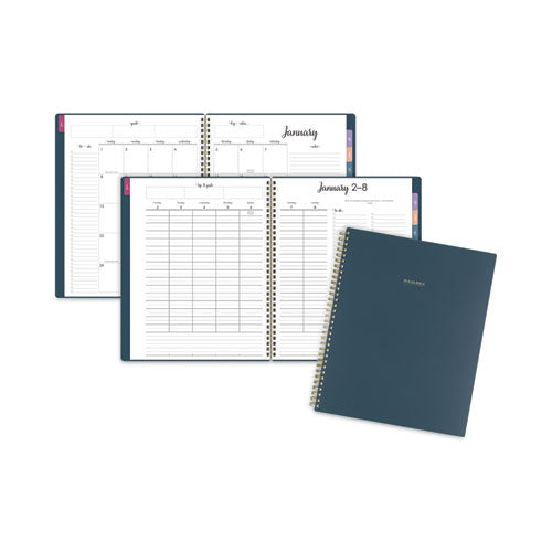 Harmony Weekly/Monthly Poly Planner, 11 x 8.5, Teal Cover, 13-Month (Jan to Jan): 2023 to 2024-(AAG109990512)