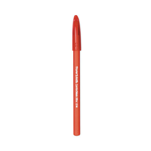 ComfortMate Ultra Ballpoint Pen, Stick, Medium 1 mm, Red Ink, Red Barrel, Dozen-(PAP6120187)