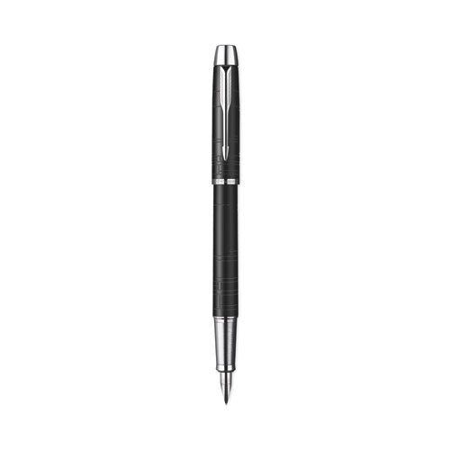IM Premium Roller Ball Pen, Stick, Fine 0.7 mm, Black Ink, Black/Chrome Barrel-(PAR1931658)