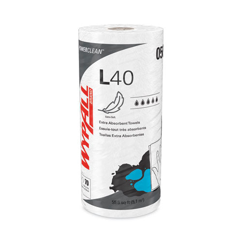 L40 Towels, Small Roll, 10.4 x 11, White, 70/Roll, 24 Rolls/Carton-(KCC05027)