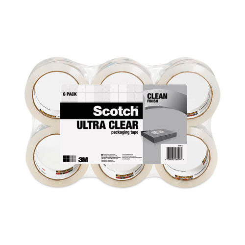 Ultra Clear Packaging Tape, 3" Core, 1.88" x 54.6 yds, 6/Pack-(MMM32506)