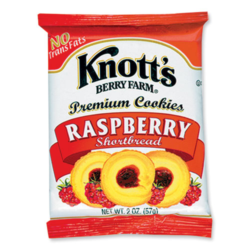 Premium Berry Jam Shortbread Cookies, Raspberry, 2 oz Pack, 36/Carton-(BSC59636)
