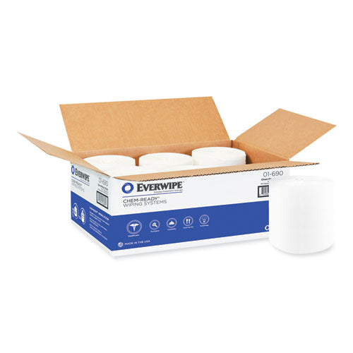 Chem-Ready Dry Wipes, 10 x 12, 90/Box, 6 Boxes/Carton-(TRK192808)