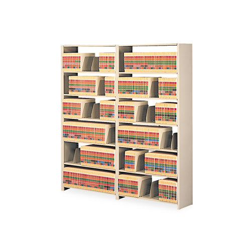 Snap-Together Seven-Shelf Closed Add-On Unit, Steel, 48w x 12d x 88h, Sand-(TNN128848ACSD)