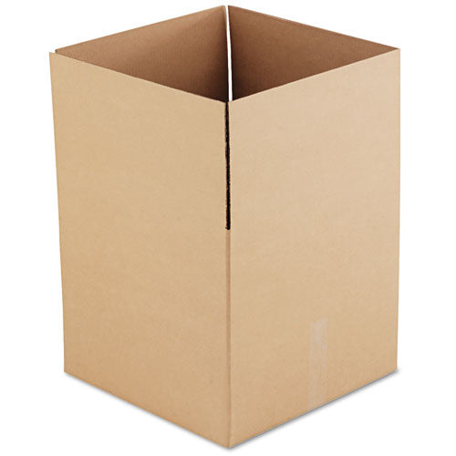 Fixed-Depth Corrugated Shipping Boxes, Regular Slotted Container (RSC), 18" x 18" x 16", Brown Kraft, 15/Bundle-(UNV181816)